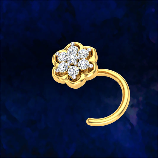 Royal Blossom Diamond Nose Pin