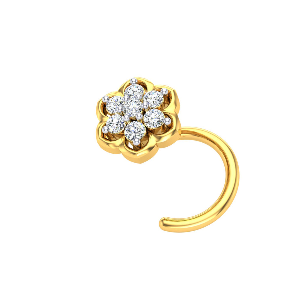 Royal Blossom Diamond Nose Pin
