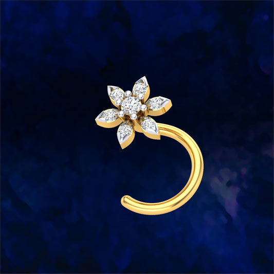 Celestial Daisy Diamond Nose Pin