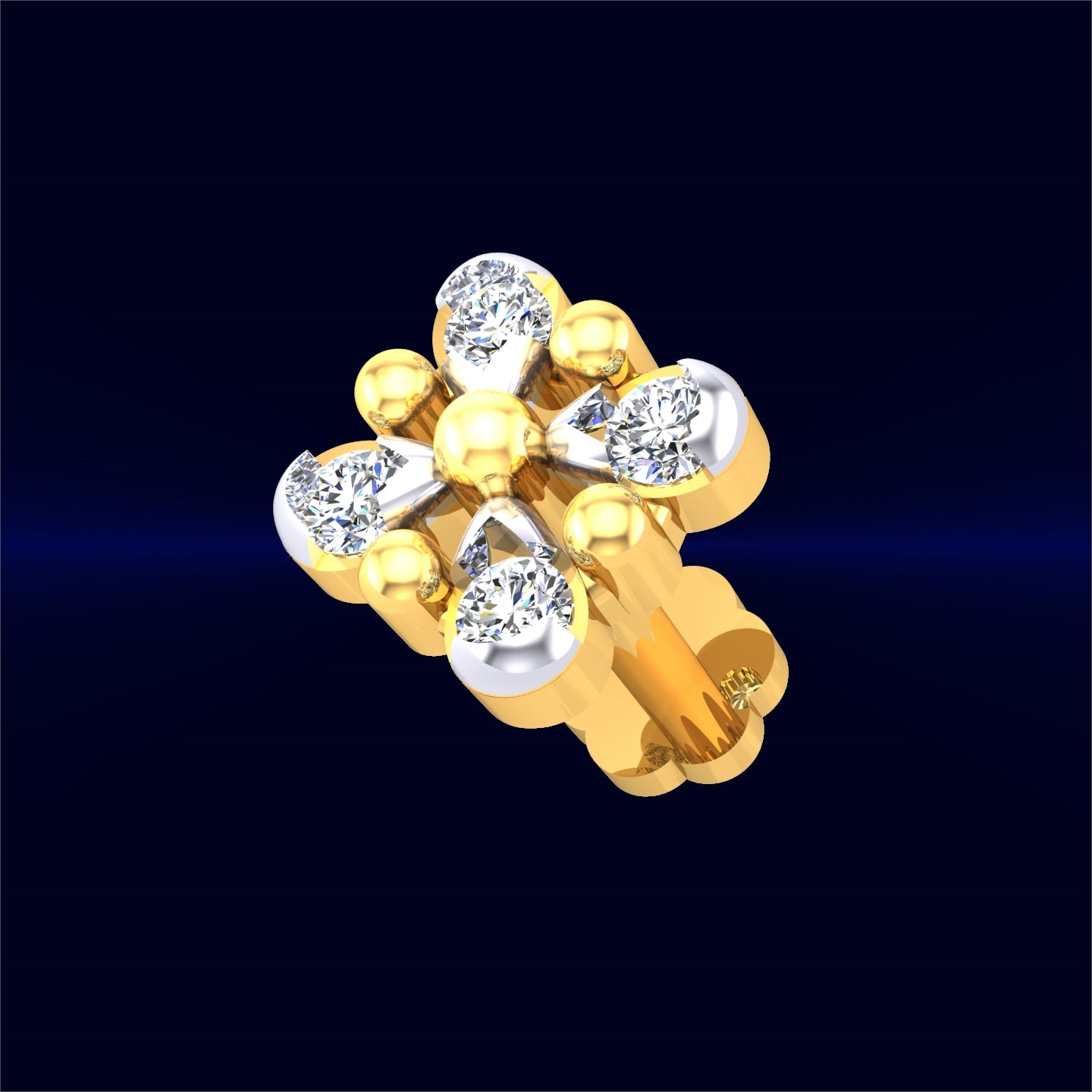 Royal Dewdrop Diamond Nose Pin