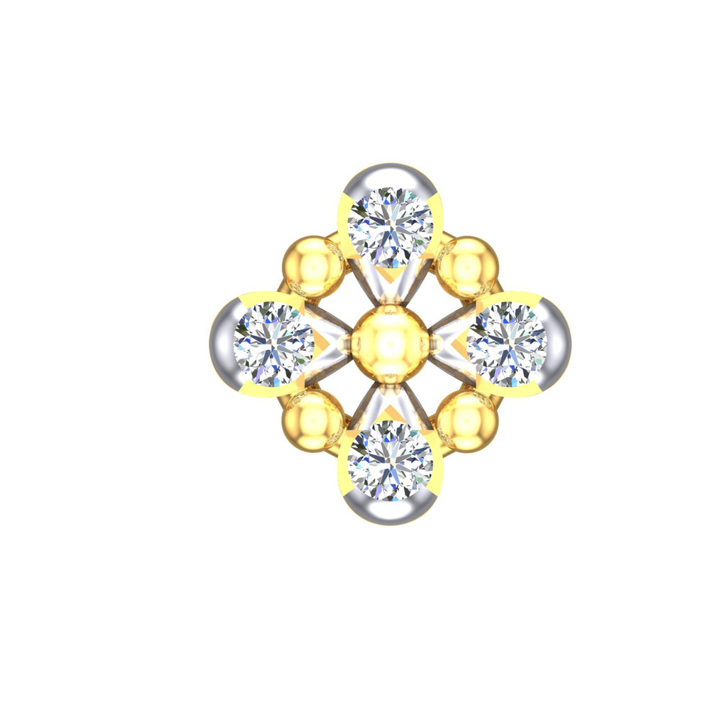 Royal Dewdrop Diamond Nose Pin
