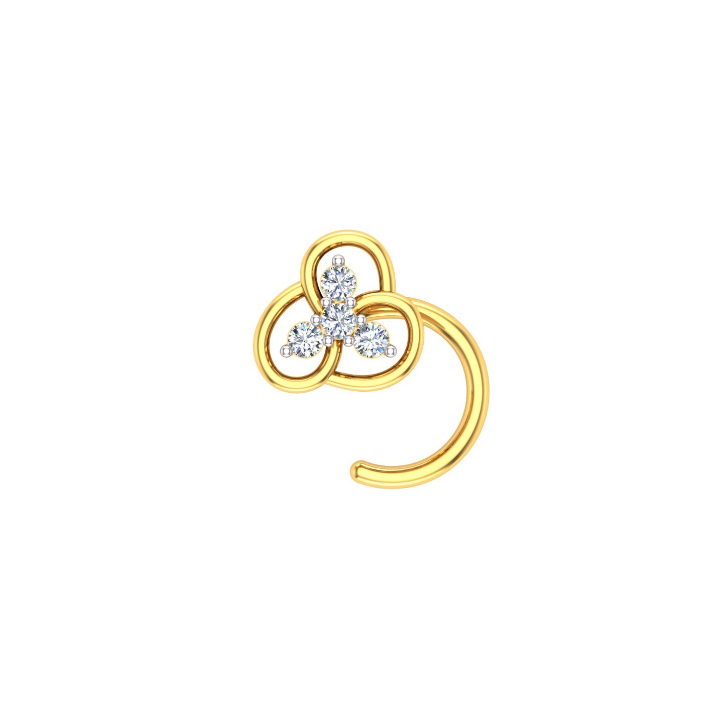 Infinity Trinity Diamond Nose Pin
