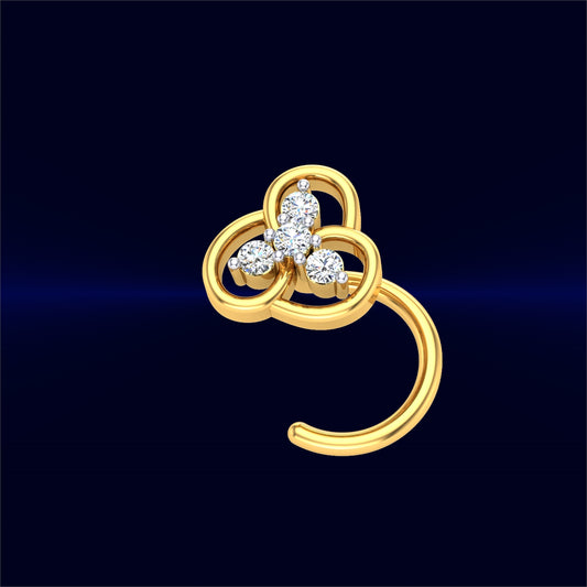 Infinity Trinity Diamond Nose Pin