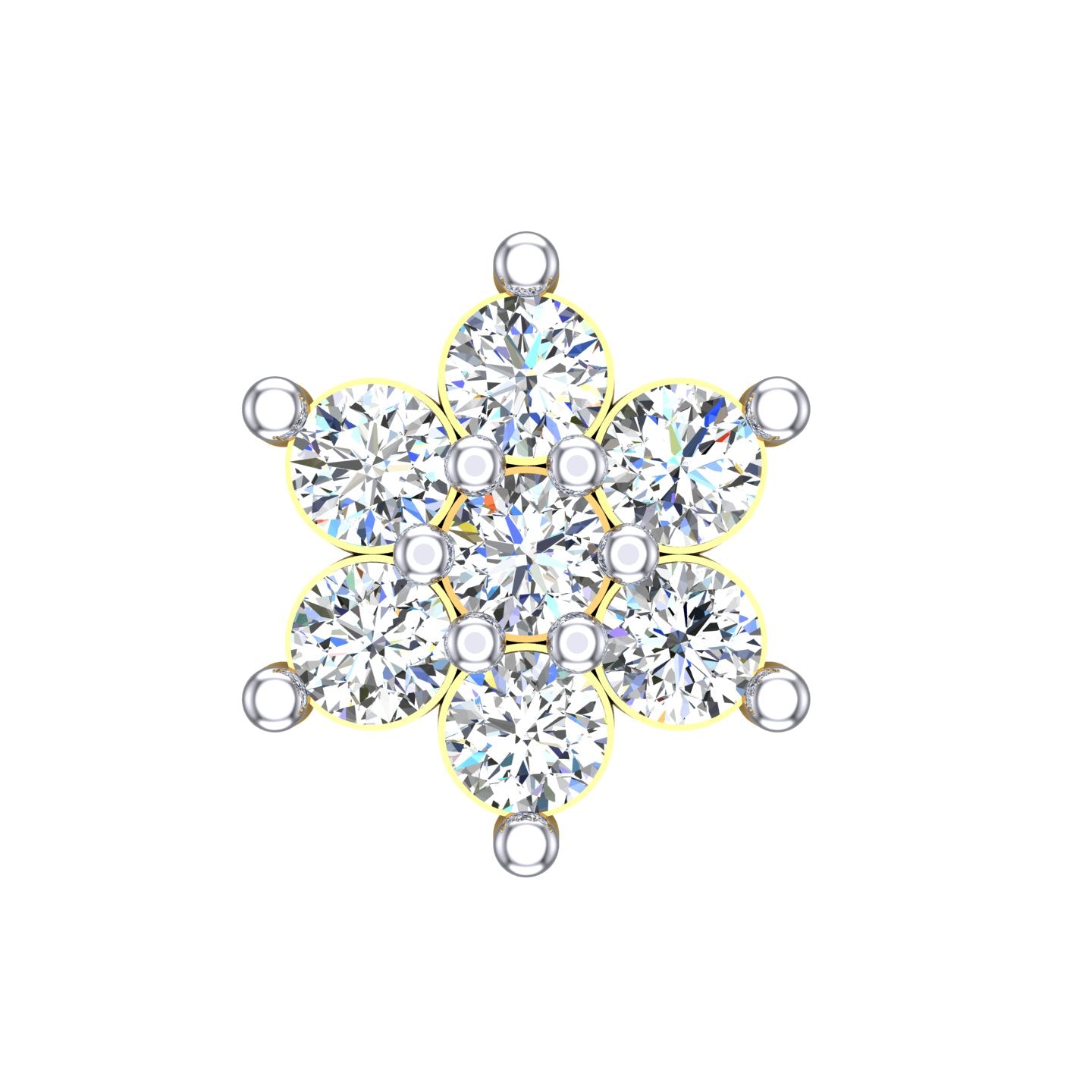 Celestial Blossom Diamond Nose Pin