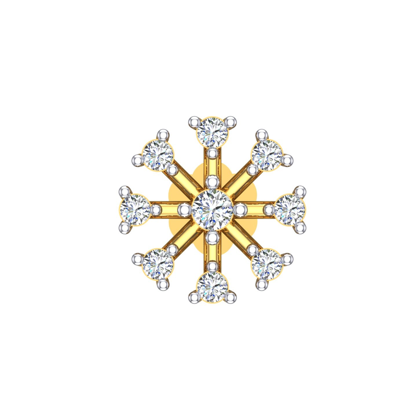 Celestial Starburst Diamond Nose Pin