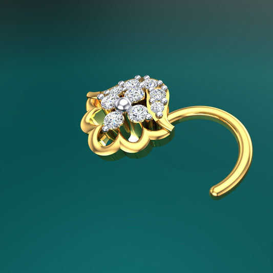 Royal Peacock Diamond Nath