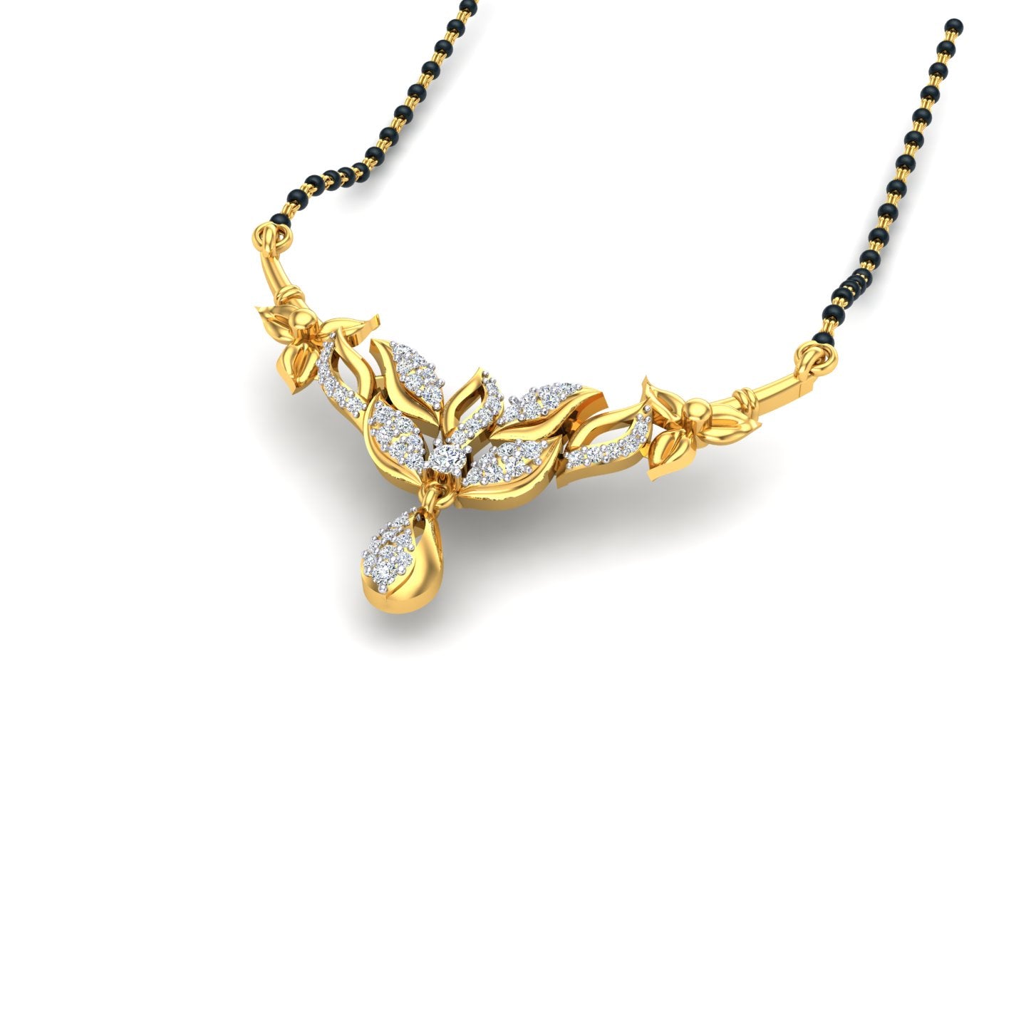 Diamond Bloom Drop Mangalsutra