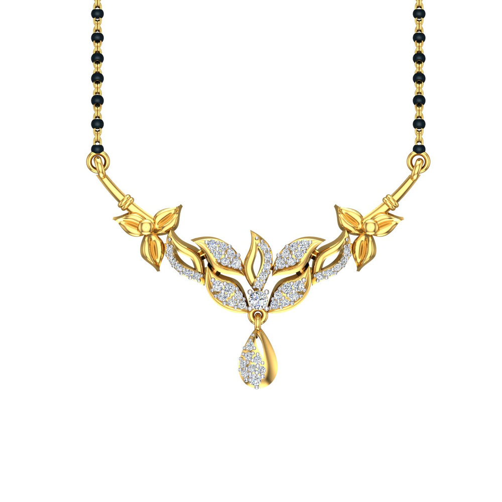 Diamond Bloom Drop Mangalsutra