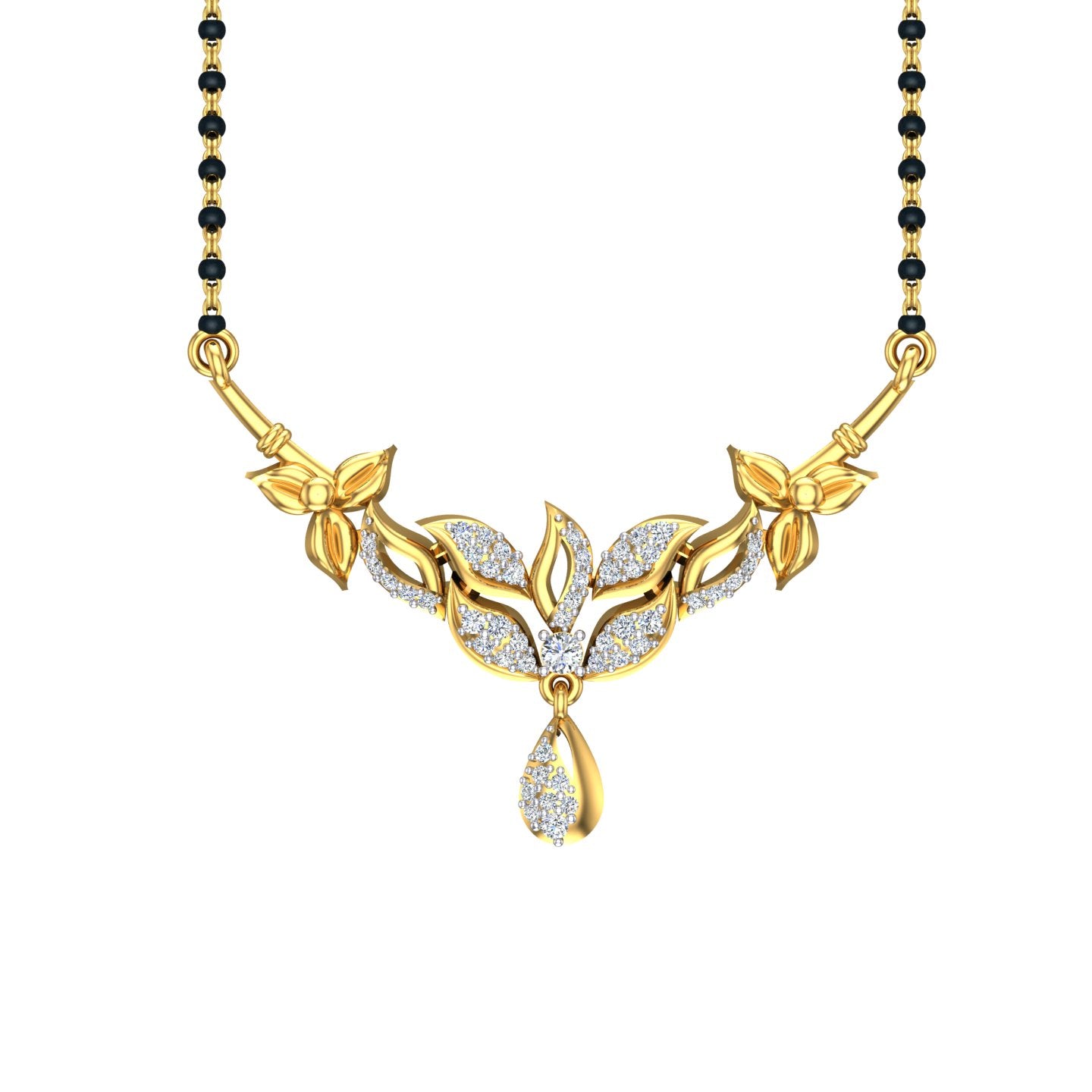 Diamond Bloom Drop Mangalsutra
