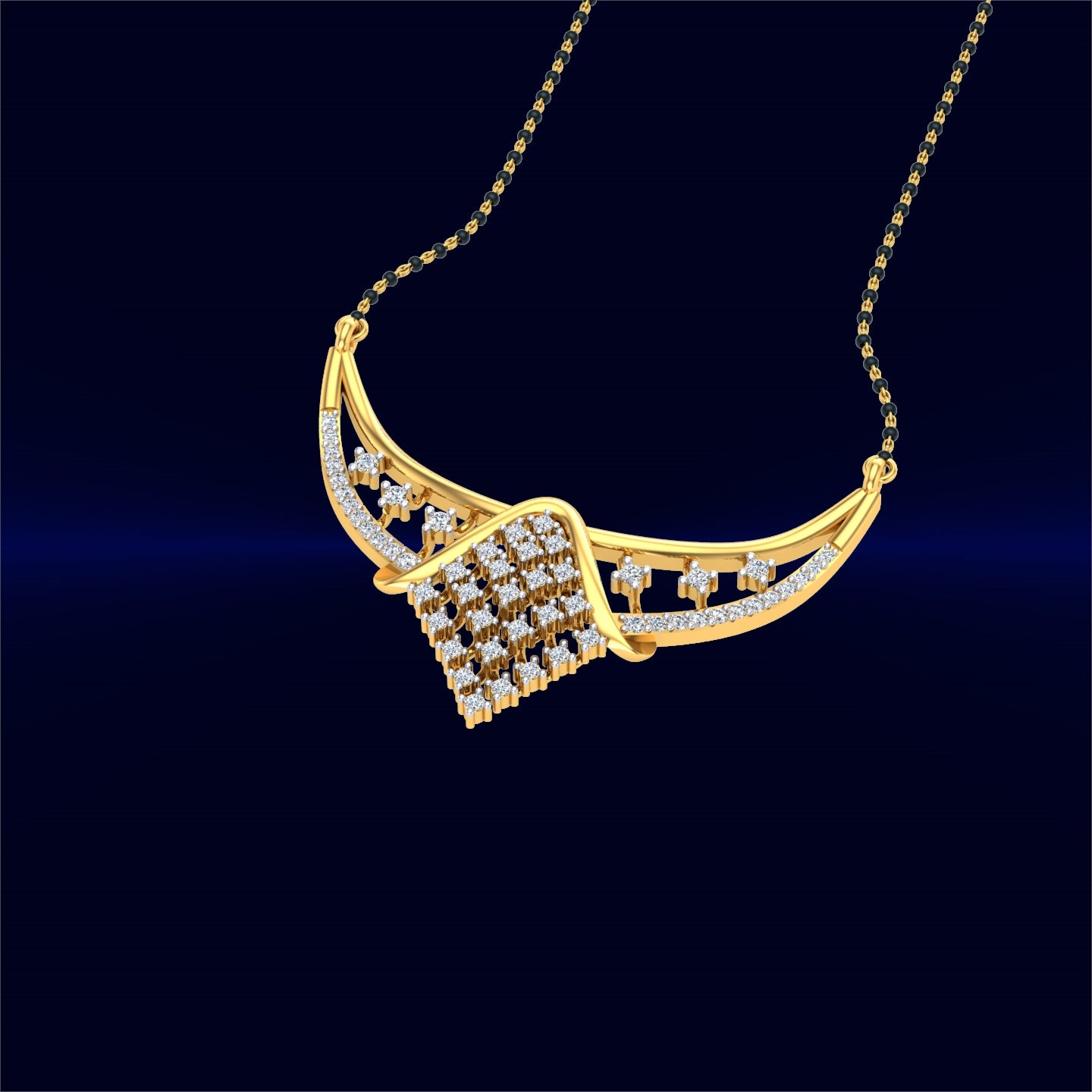 Diamond Cascade Mangalsutra