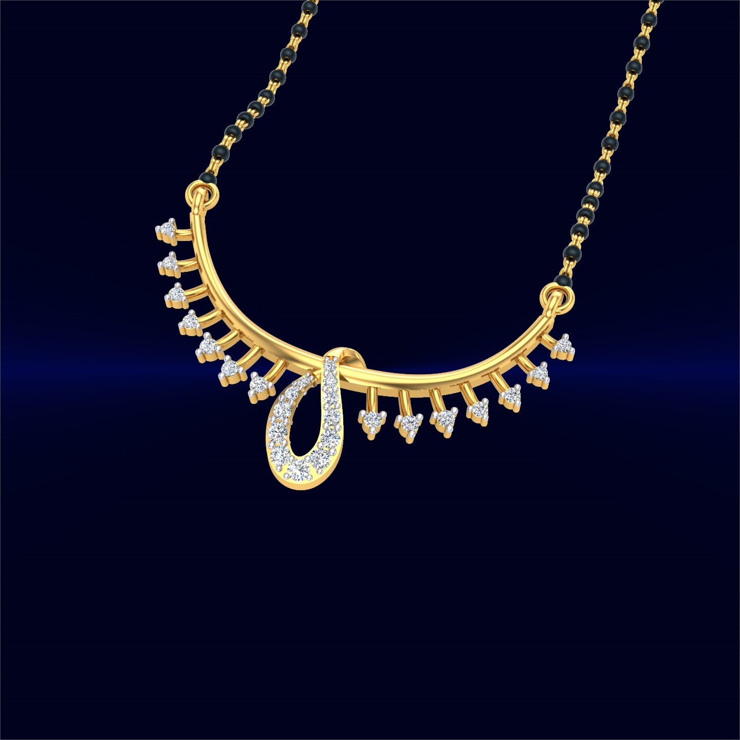 Dewdrop Arc Mangalsutra