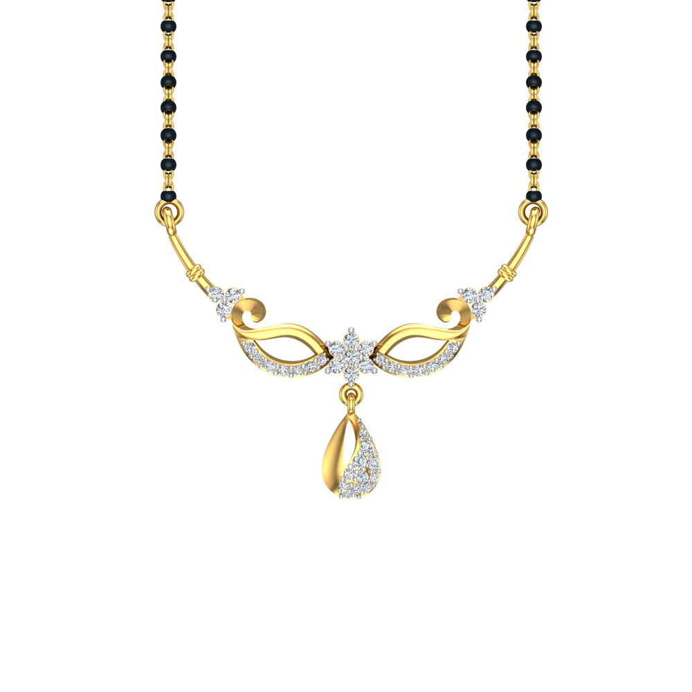 Diamond Feather Grace Mangalsutra