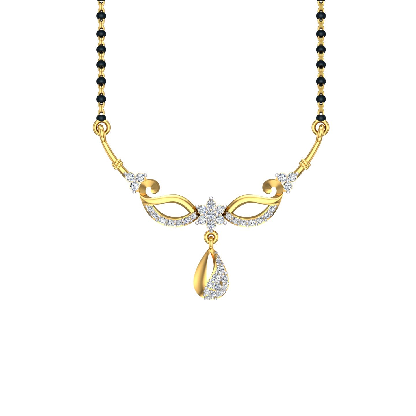 Diamond Feather Grace Mangalsutra