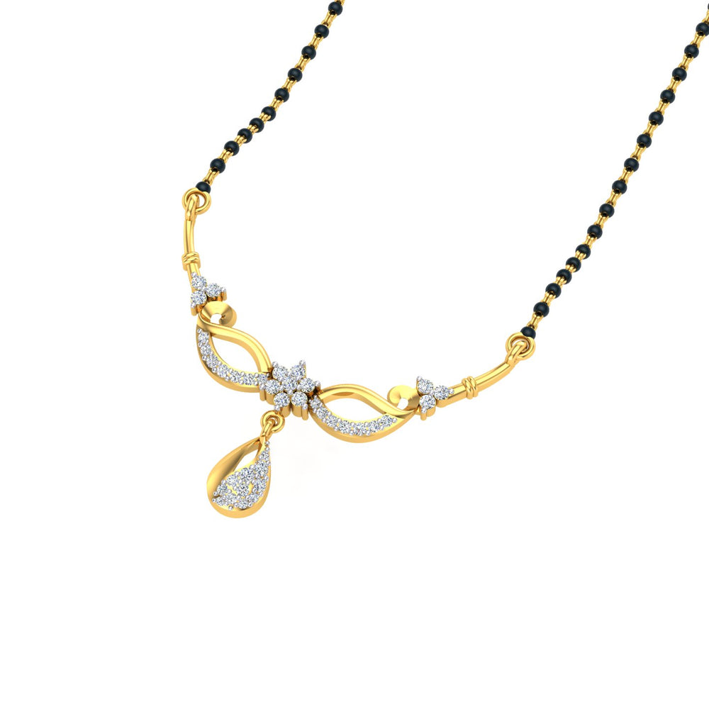 Diamond Feather Grace Mangalsutra