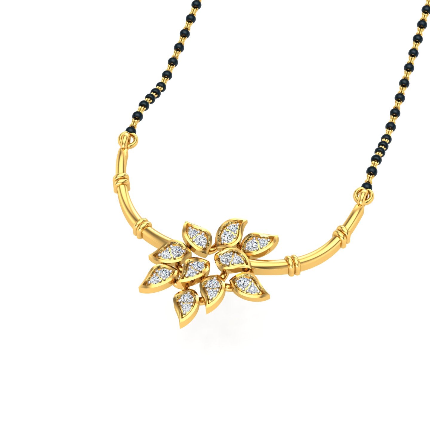 Floral Vine Charm Mangalsutra