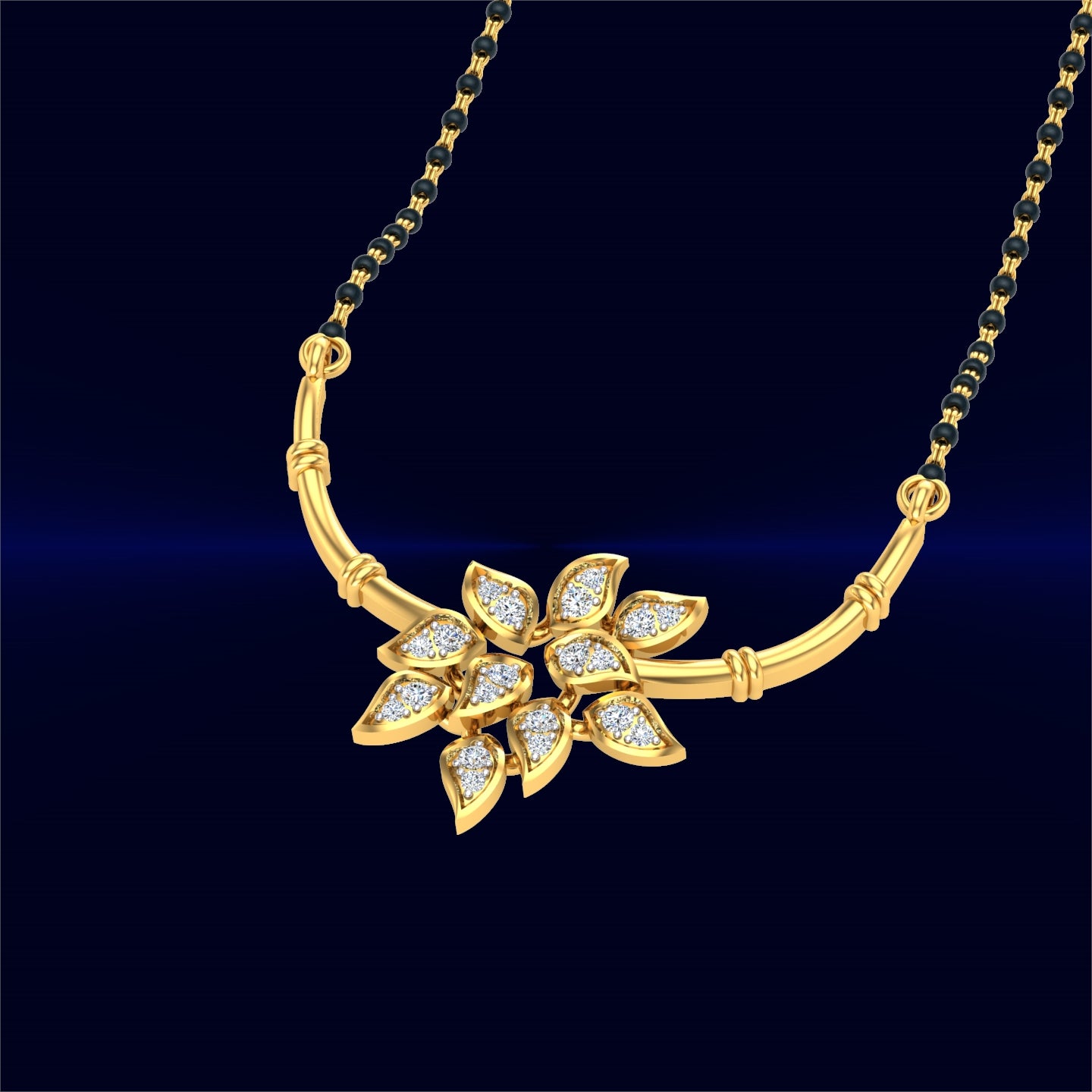 Floral Vine Charm Mangalsutra