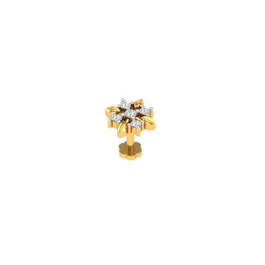 Floral Spark Diamond Nose Pin