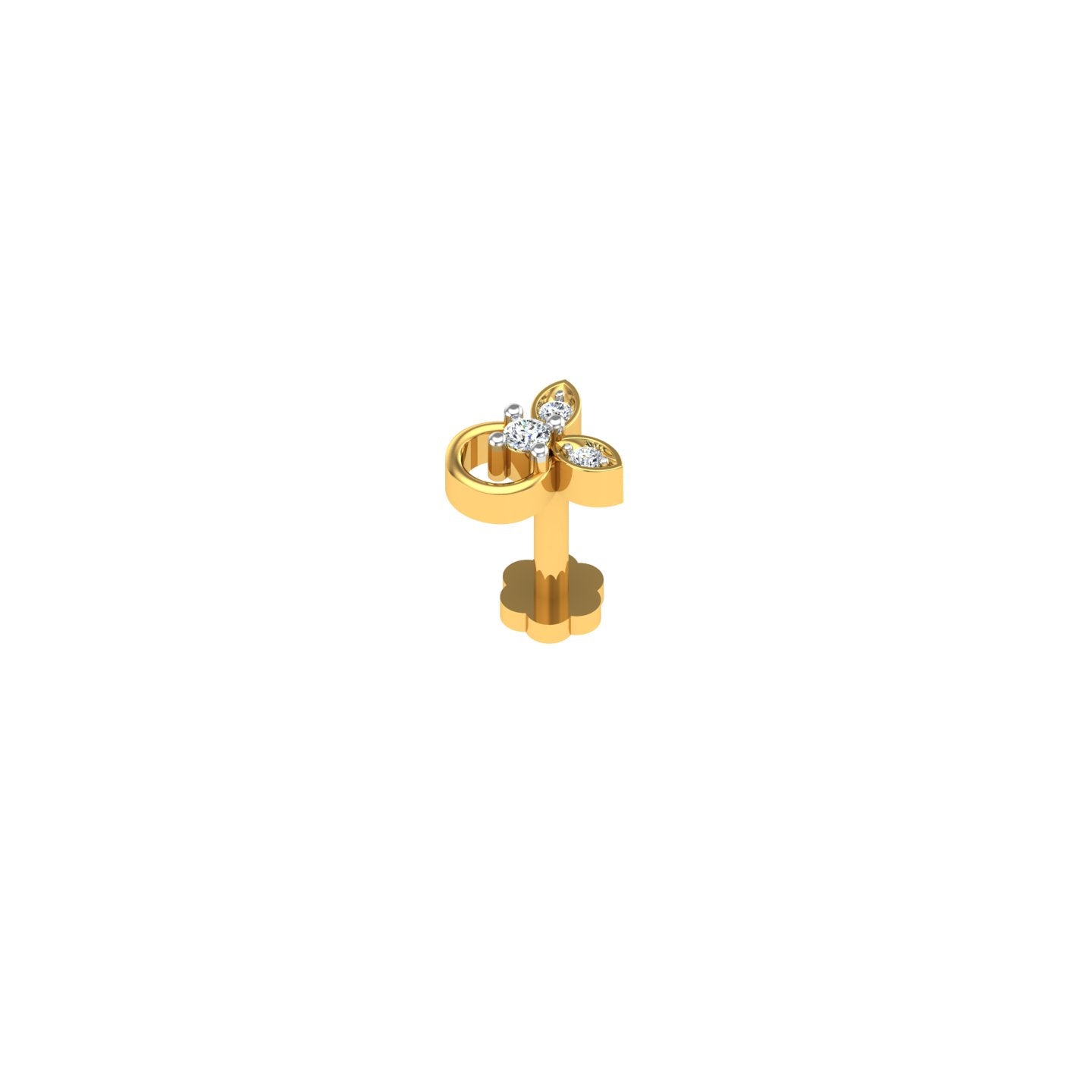 Butterfly Bloom Diamond Nose Pin