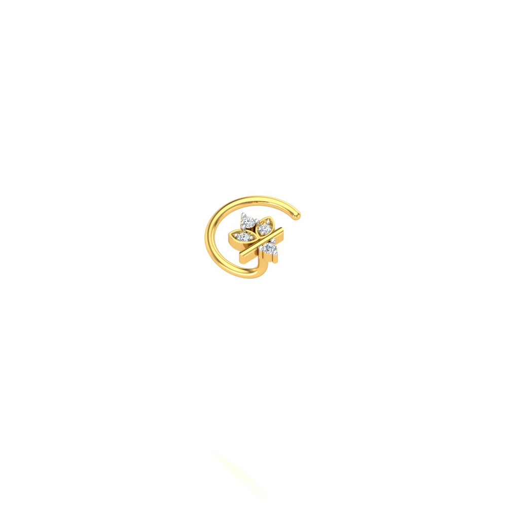 Twinkle Bow Diamond Nose Ring
