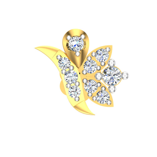 Moon Vine Diamond Nose Pin