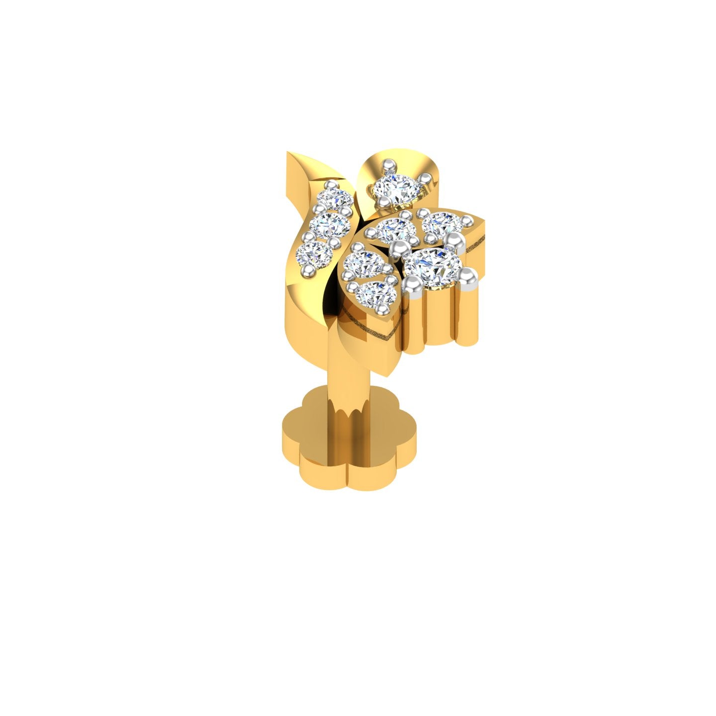 Moon Vine Diamond Nose Pin