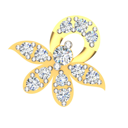 Tulip Glow Diamond Nose Ring