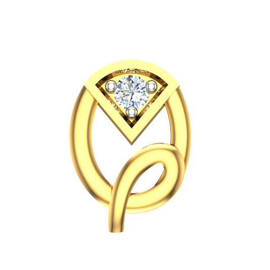Floral Swirl Diamond Nose Pin