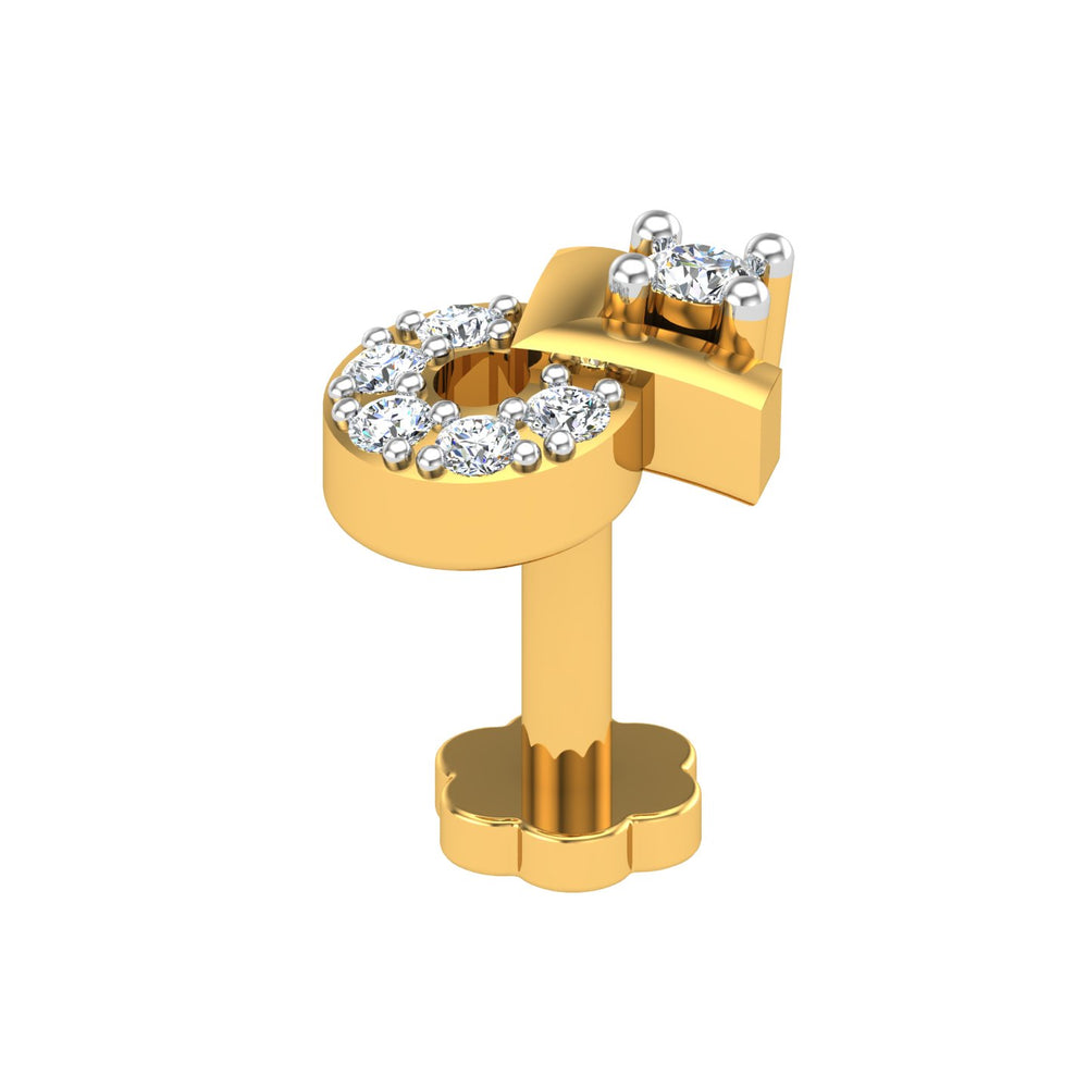 Royal Paisley Diamond Nose Ring