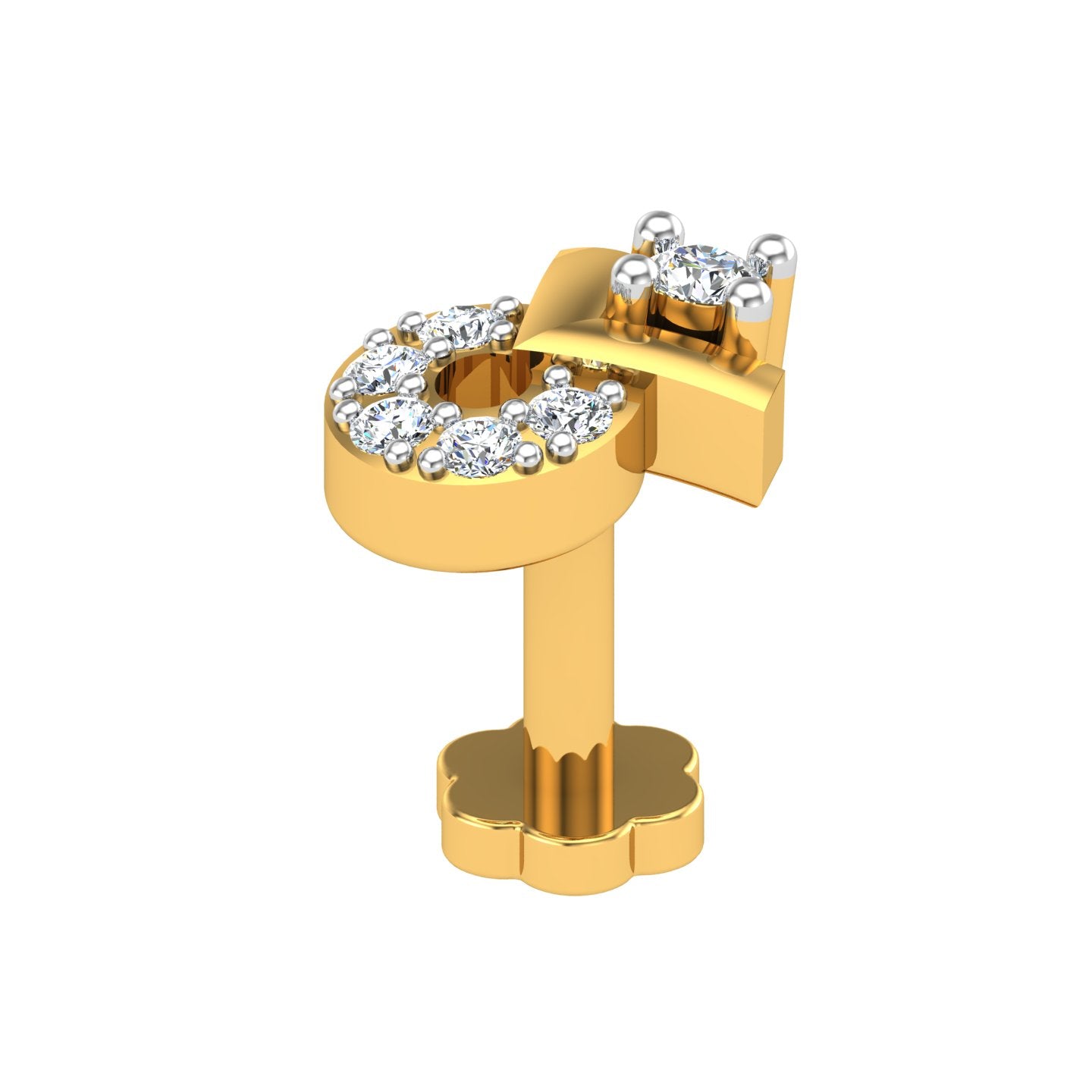 Royal Paisley Diamond Nose Ring