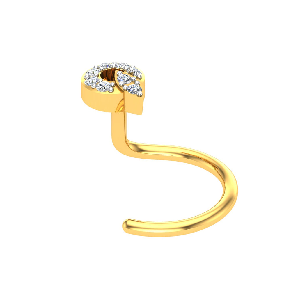 Twilight Flame Diamond Nose Pin