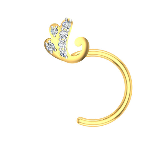 Celestial Swirl Diamond Nose Ring