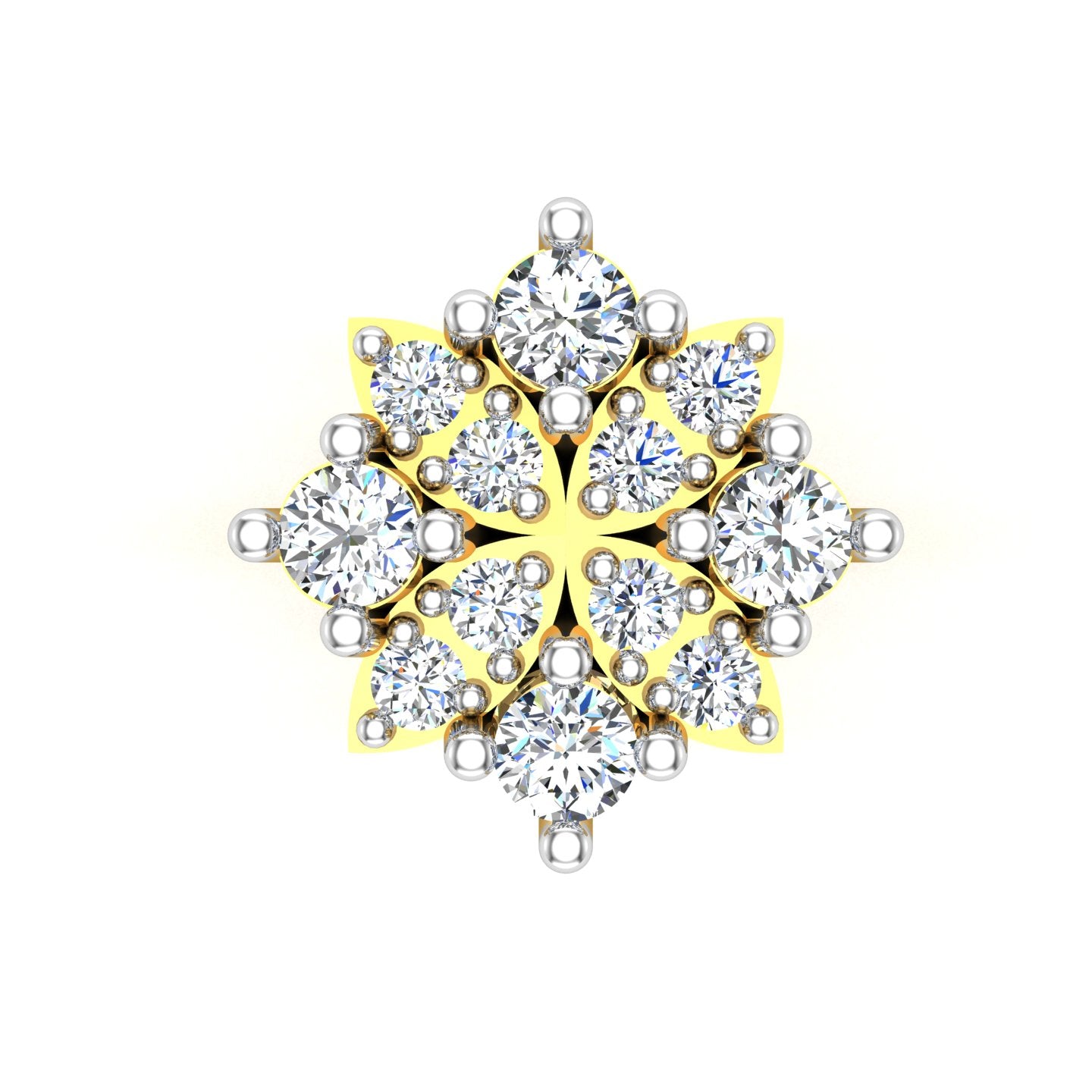 Royal Snowflake Diamond Nose Pin