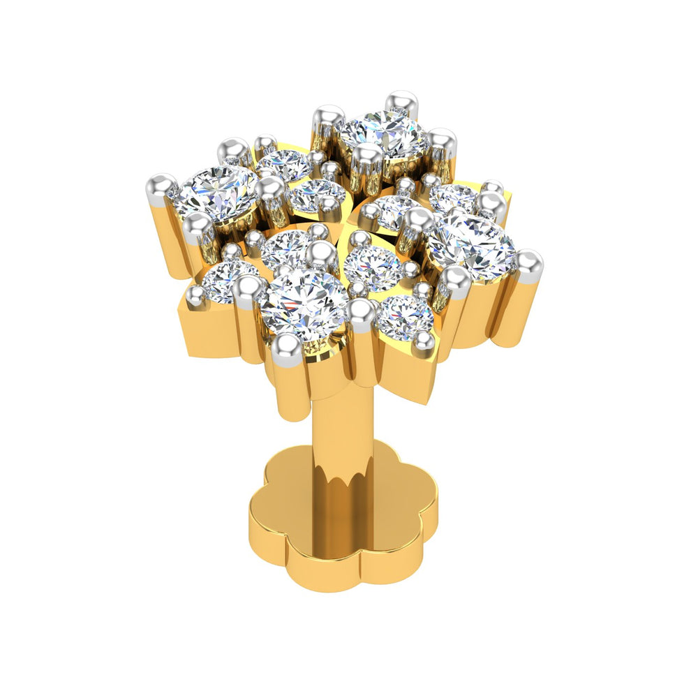 Royal Snowflake Diamond Nose Pin
