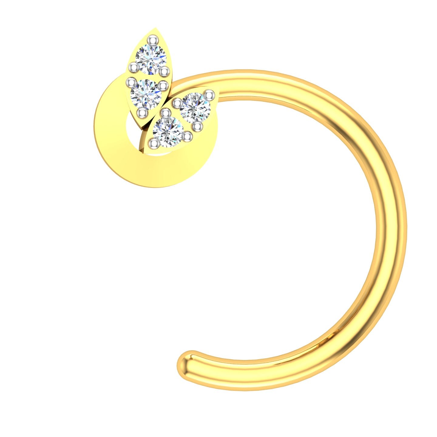 Radiant Starburst Diamond Nose Pin