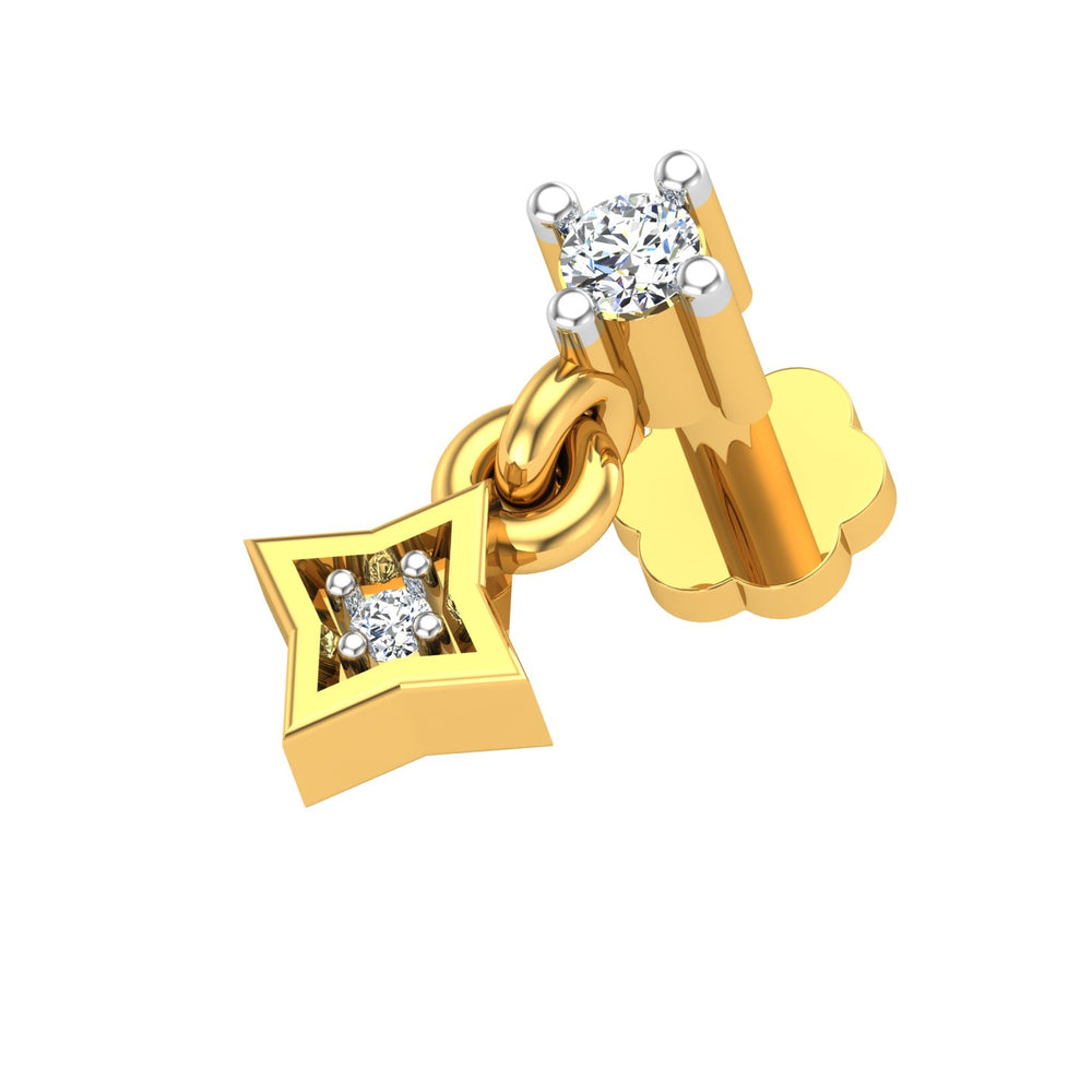 Celestia Drop Diamond Nose Pin