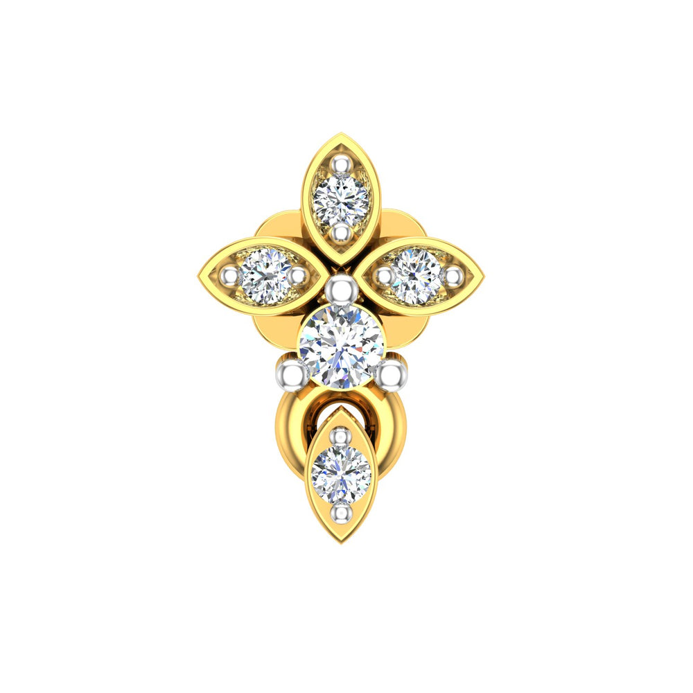 Royal Fleur Diamond Nose Pin