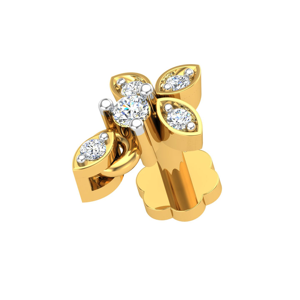 Royal Fleur Diamond Nose Pin