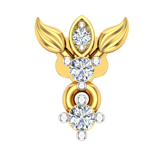 Aurelia Twin Drop Diamond Nose Pin