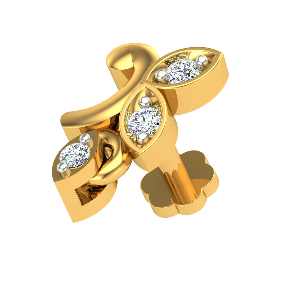 Royal Fleur Diamond Nose Pin