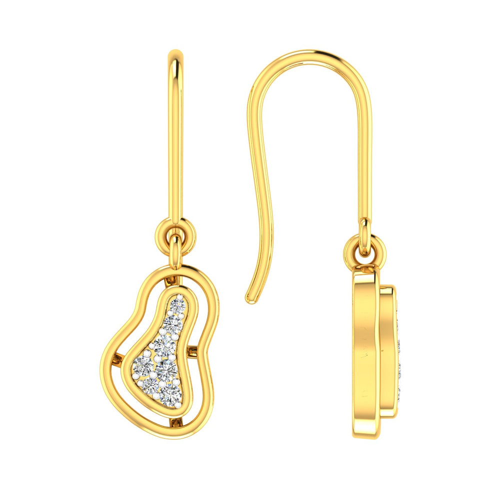Abstract Swirl Diamond Hanging Drops