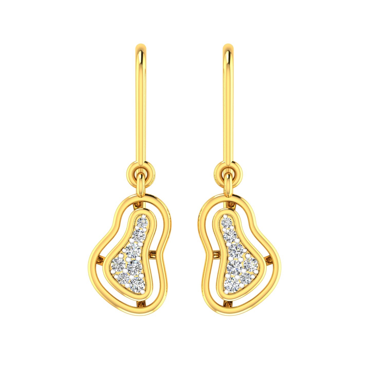 Abstract Swirl Diamond Hanging Drops