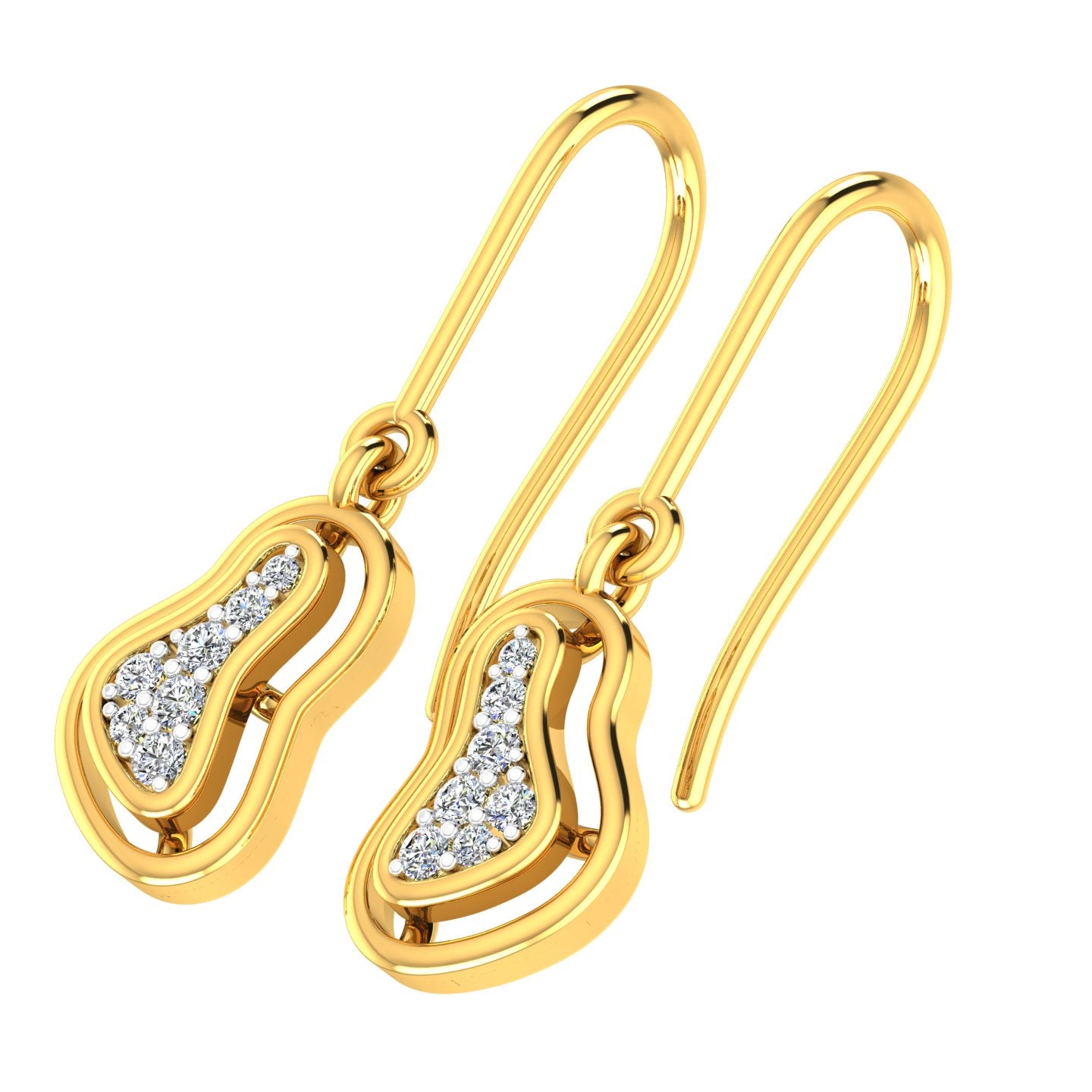 Abstract Swirl Diamond Hanging Drops