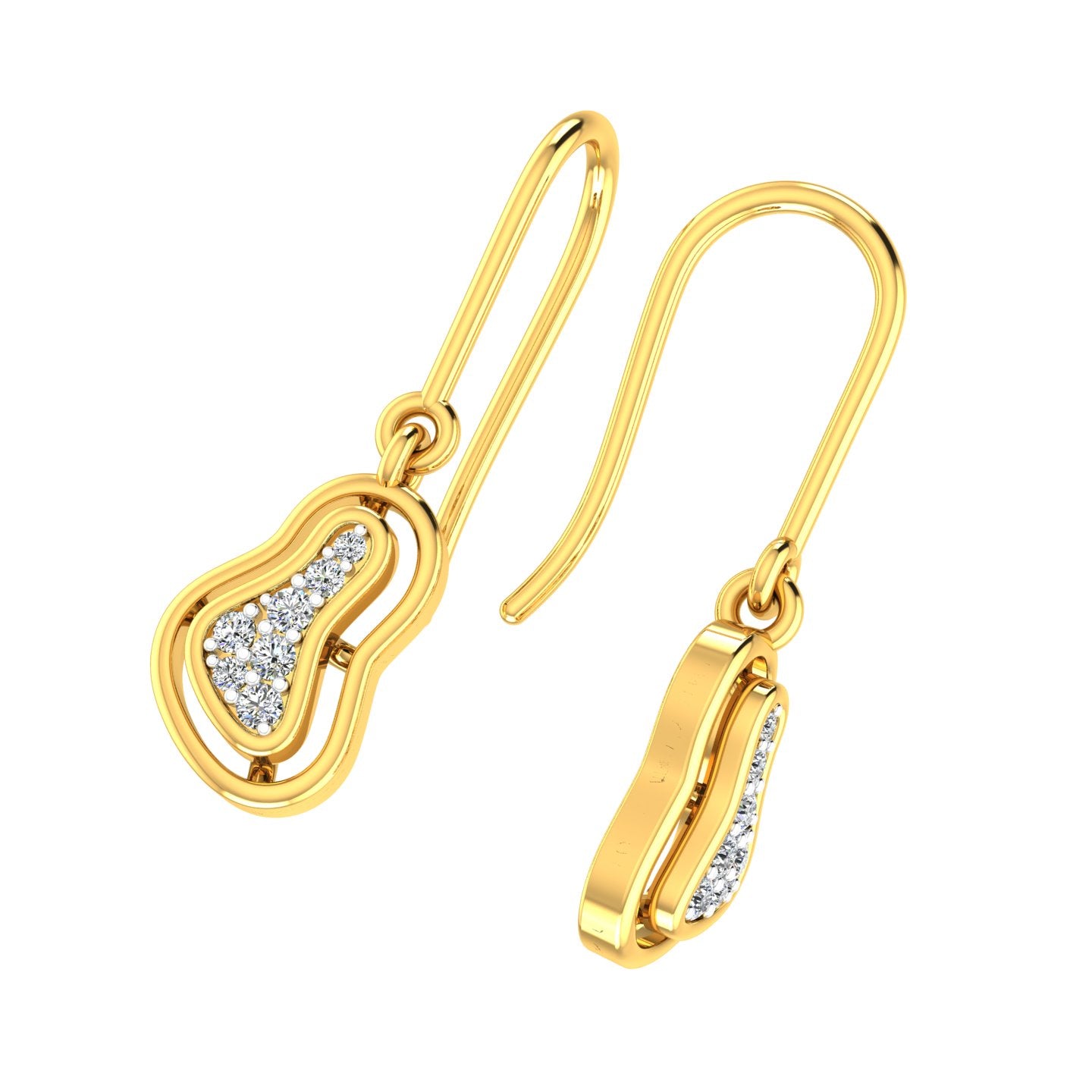 Abstract Swirl Diamond Hanging Drops