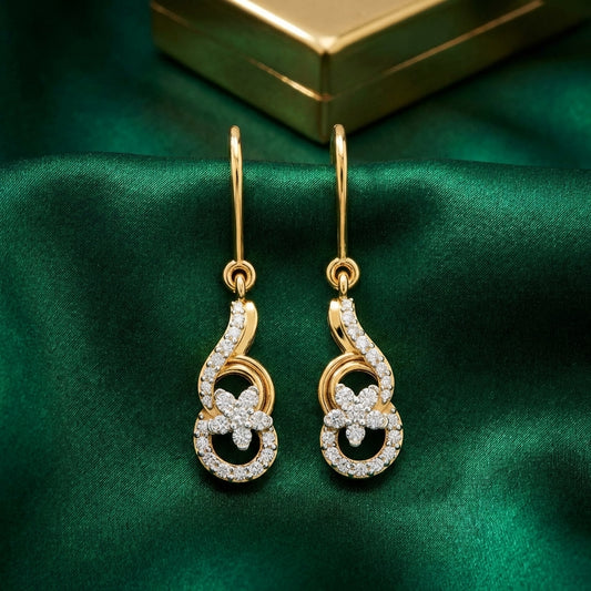Floral Swirl Diamond Drops