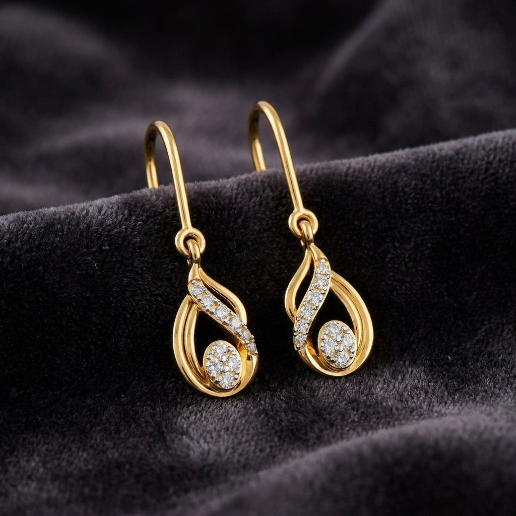 Diamond Teardrop Swirl Hanging Tops
