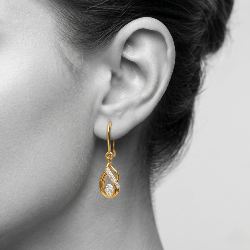 Diamond Teardrop Swirl Hanging Tops