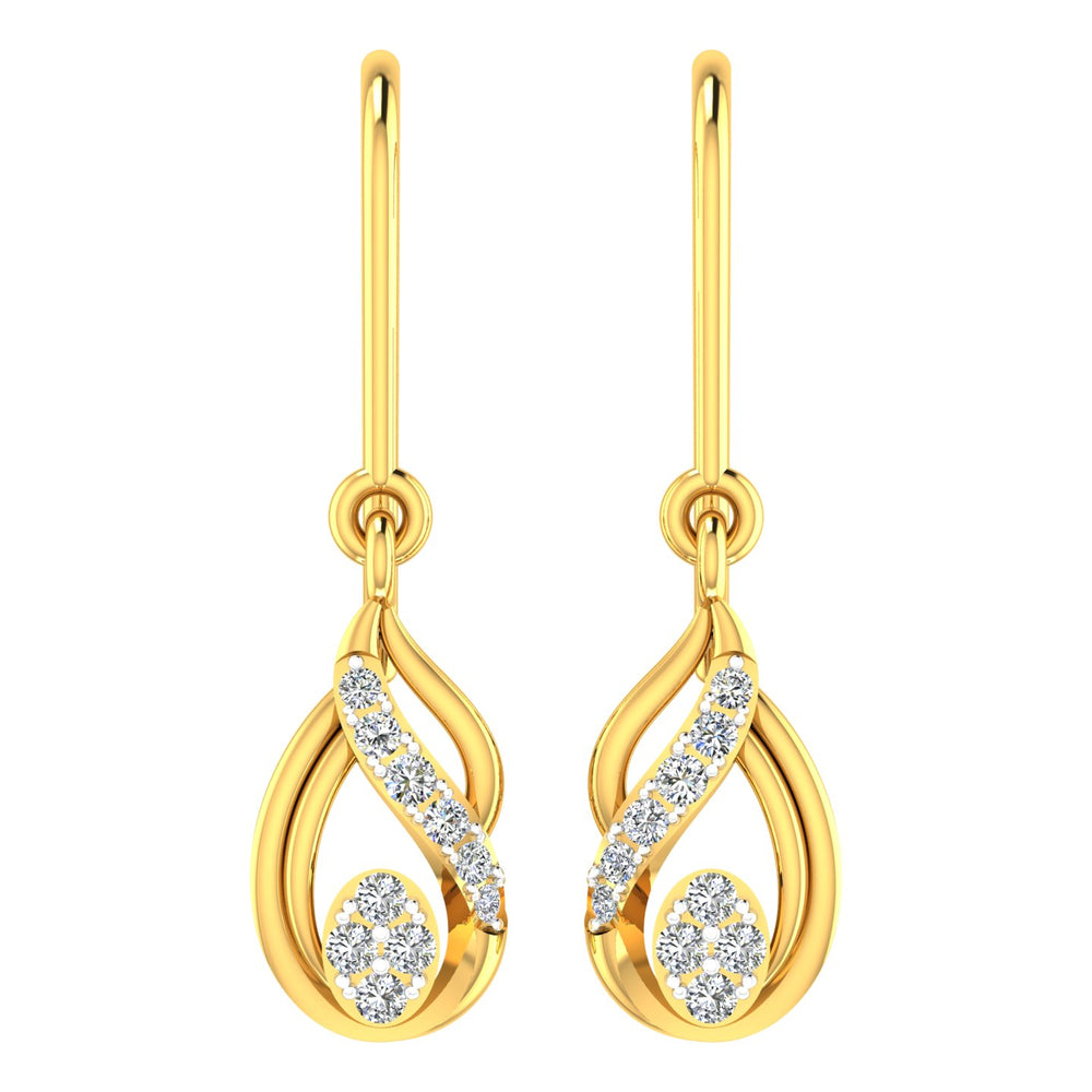 Diamond Teardrop Swirl Hanging Tops