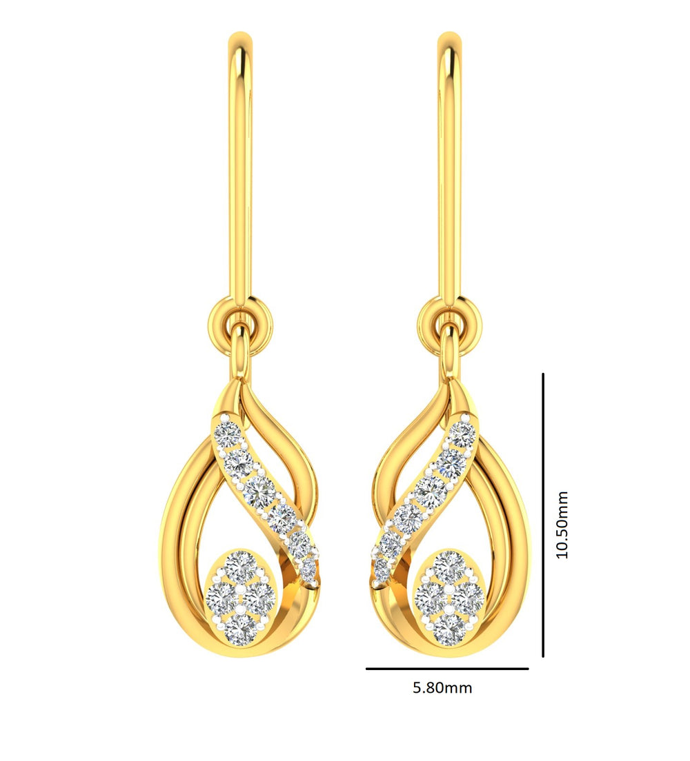 Diamond Teardrop Swirl Hanging Tops