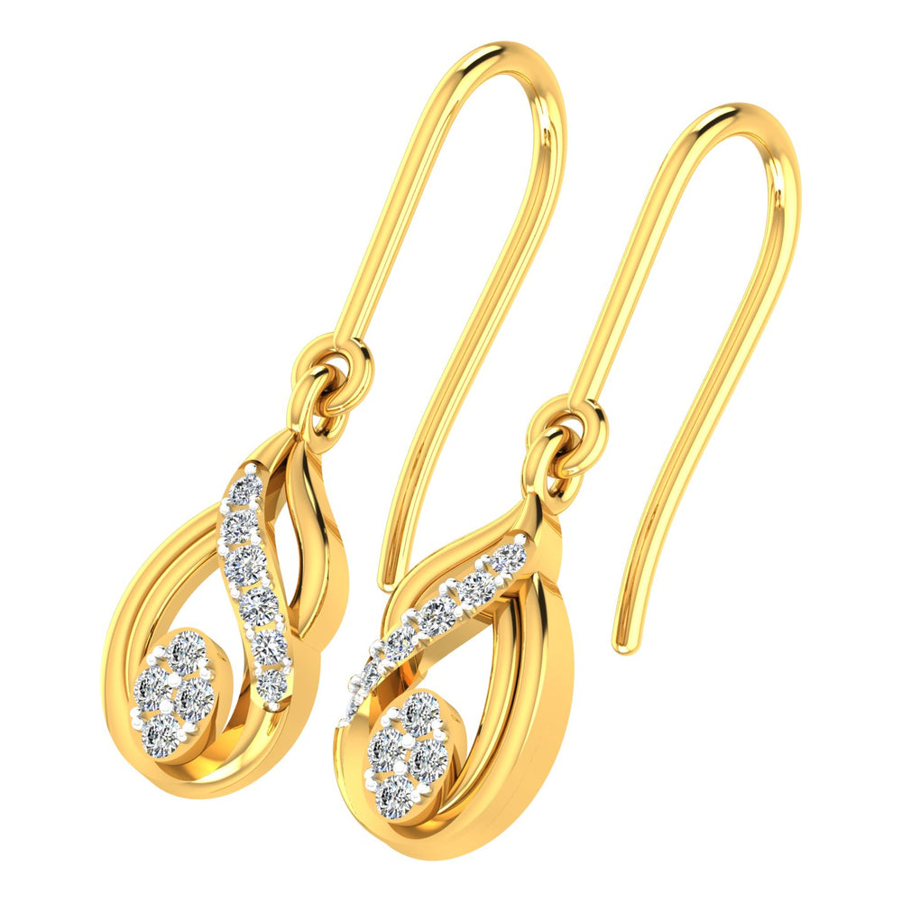 Diamond Teardrop Swirl Hanging Tops