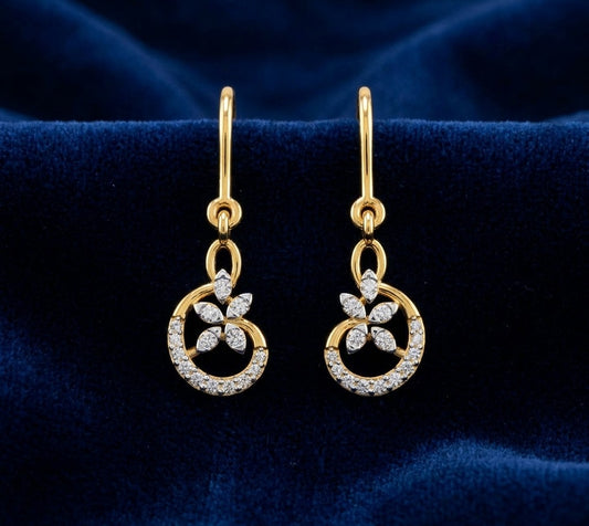 Floral Swirl Drop Earrings
